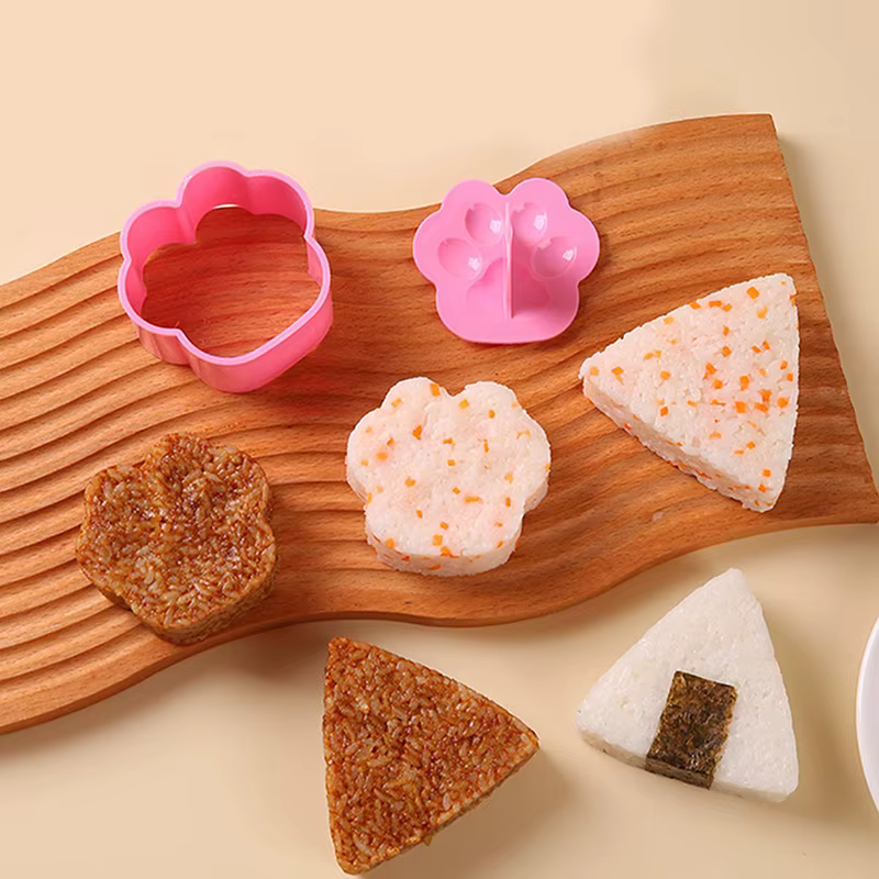 Moule Onigiri – Kit de fabrication de boules de riz Bento japonais antiadhésif pour le déjeuner des enfants