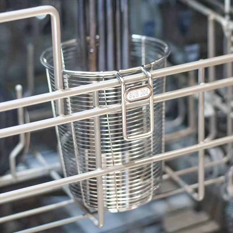 Égouttoir et support d'ustensiles en acier inoxydable