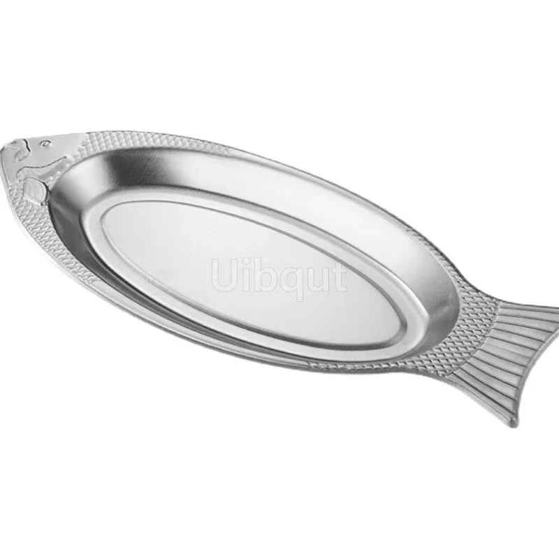 Assiette à poisson cuite à la vapeur en forme de plat