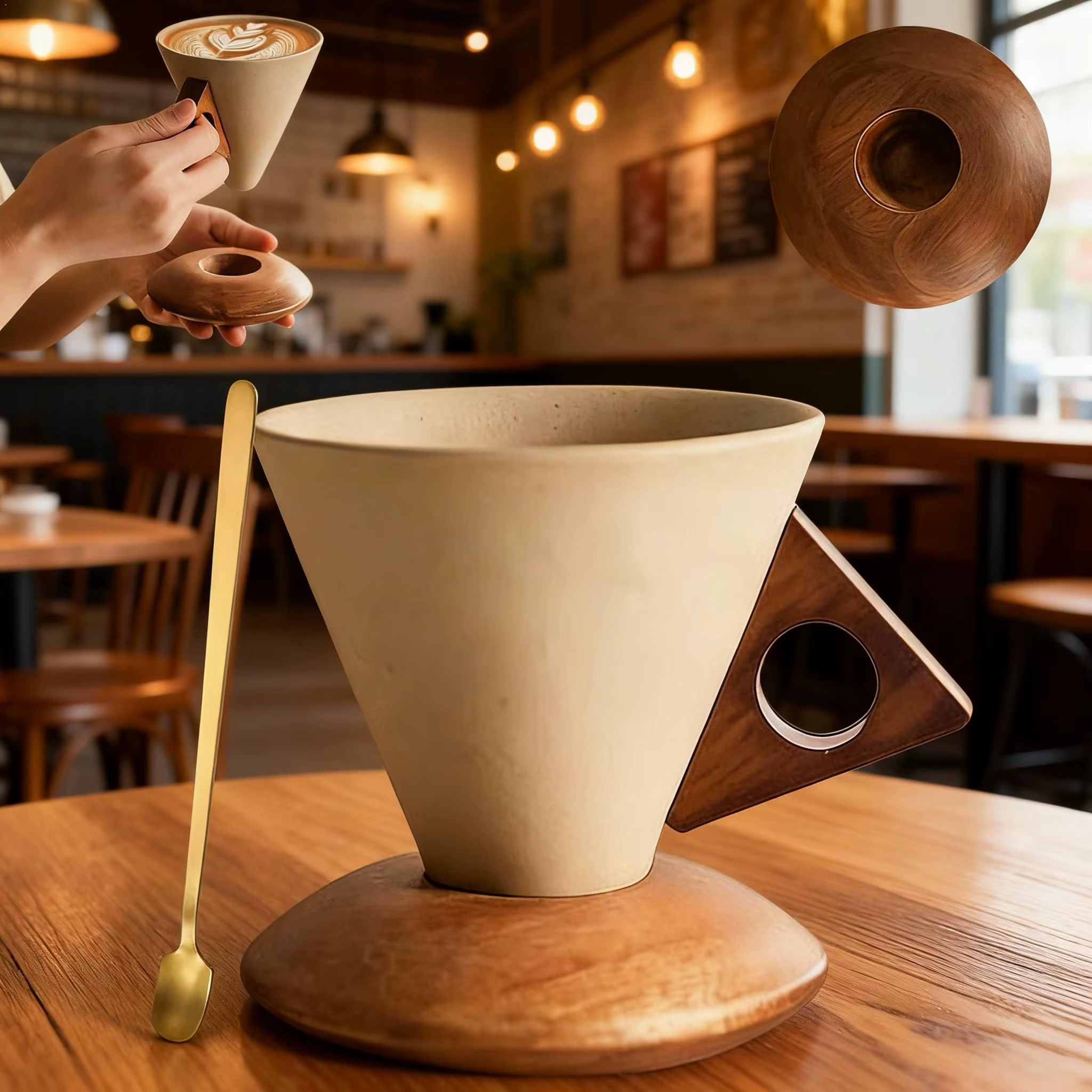 Ensemble de tasses à café en céramique vintage