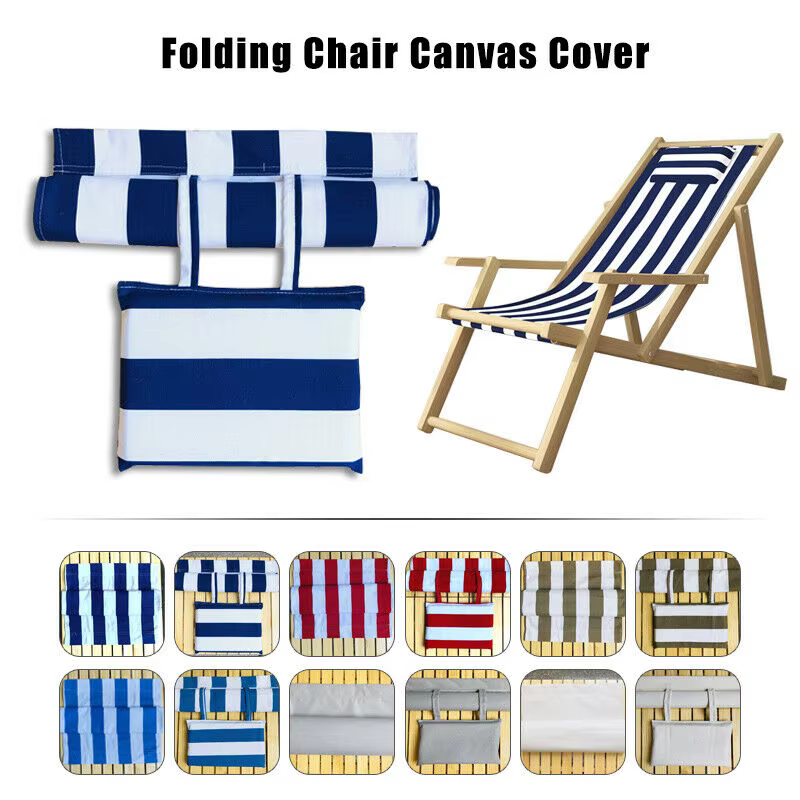 Housses de siège imperméables pour chaise longue pliante, housse de remplacement en toile pour chaise de plage