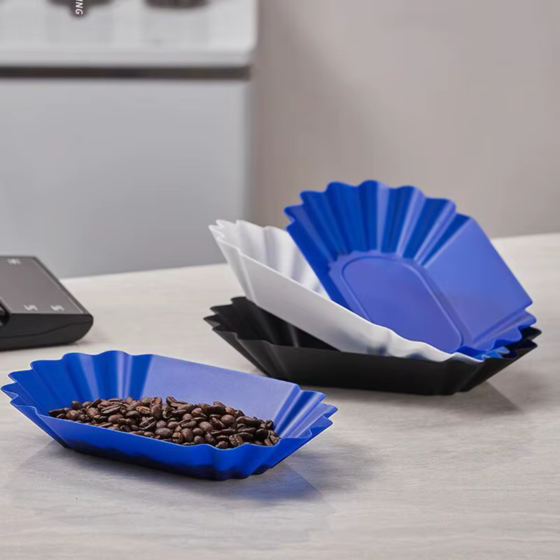 Plateau ovale en plastique pour grains de café