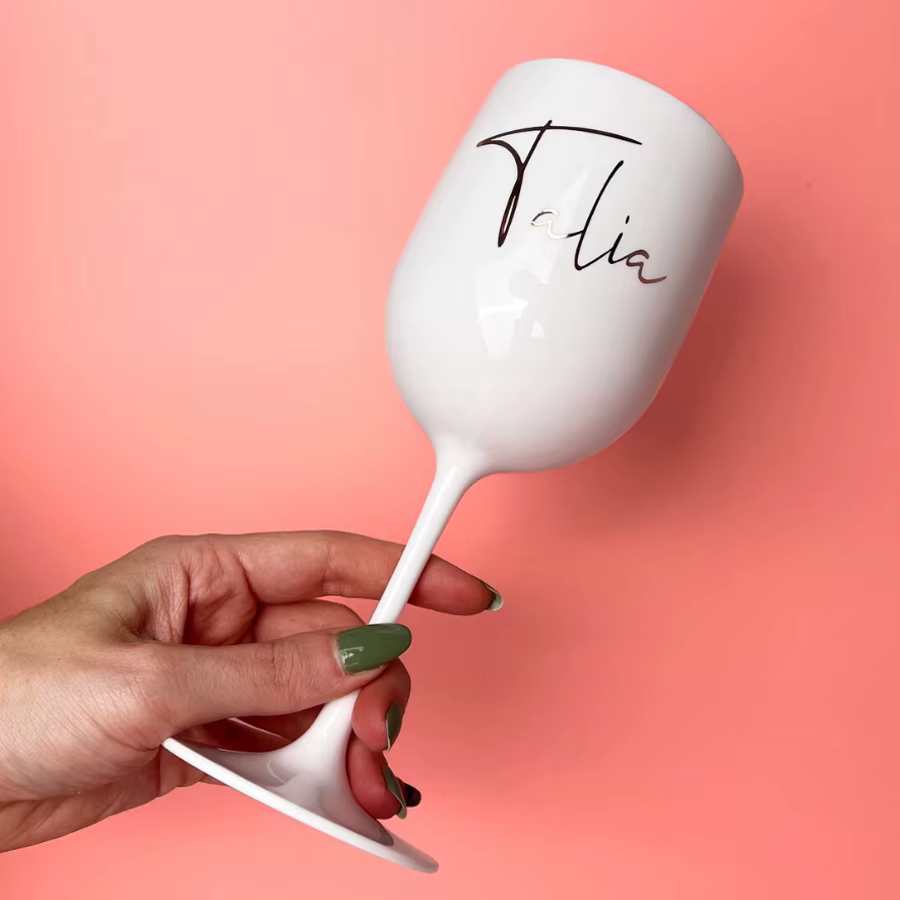 Verres de mariage en plastique personnalisés