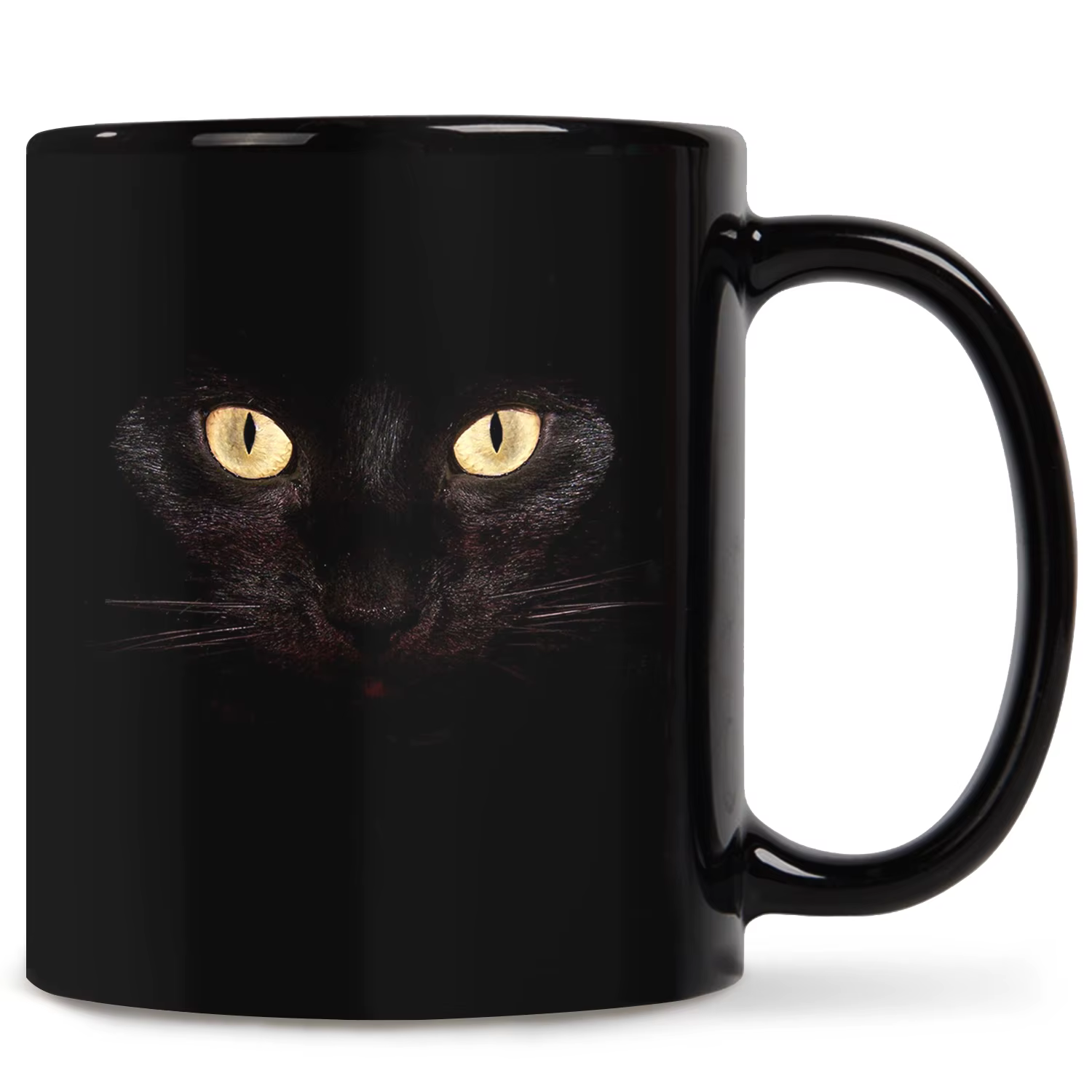 1 pièce, tasse à café chat noir 11 oz - Design ludique - Cadeau d'échauffement pour les amoureux des chats