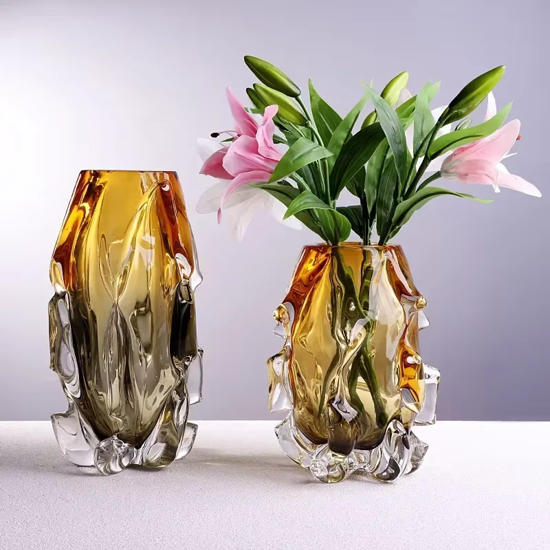 Vase d'art en verre de cristal de haute qualité