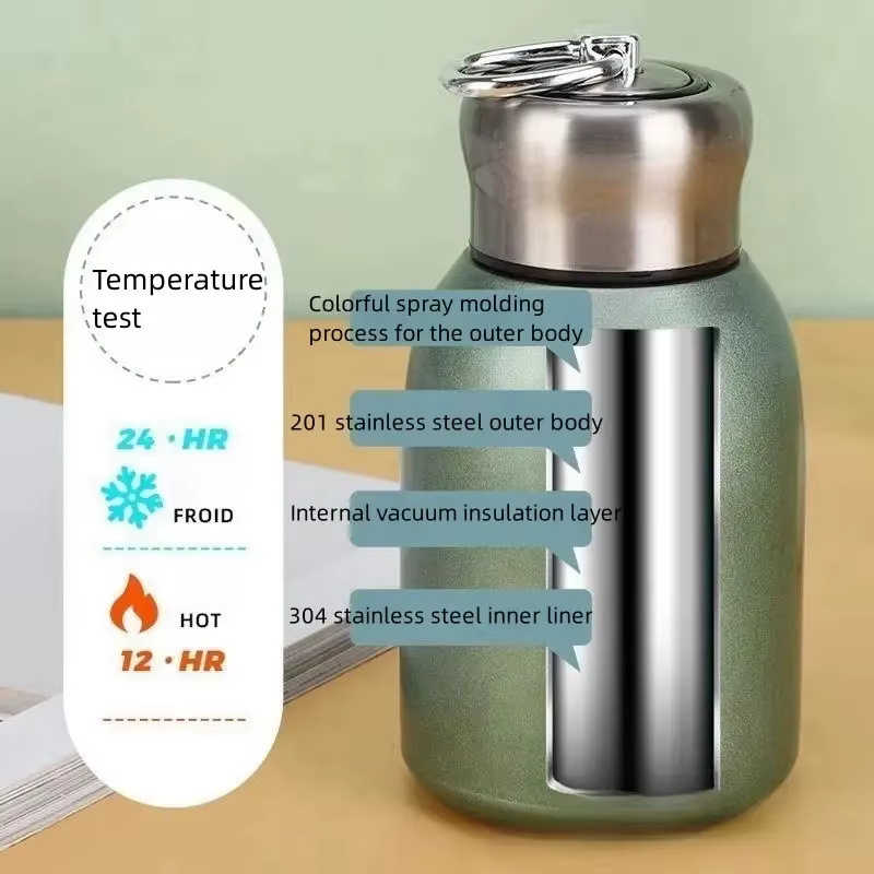 Tasse de voyage isolée en acier inoxydable