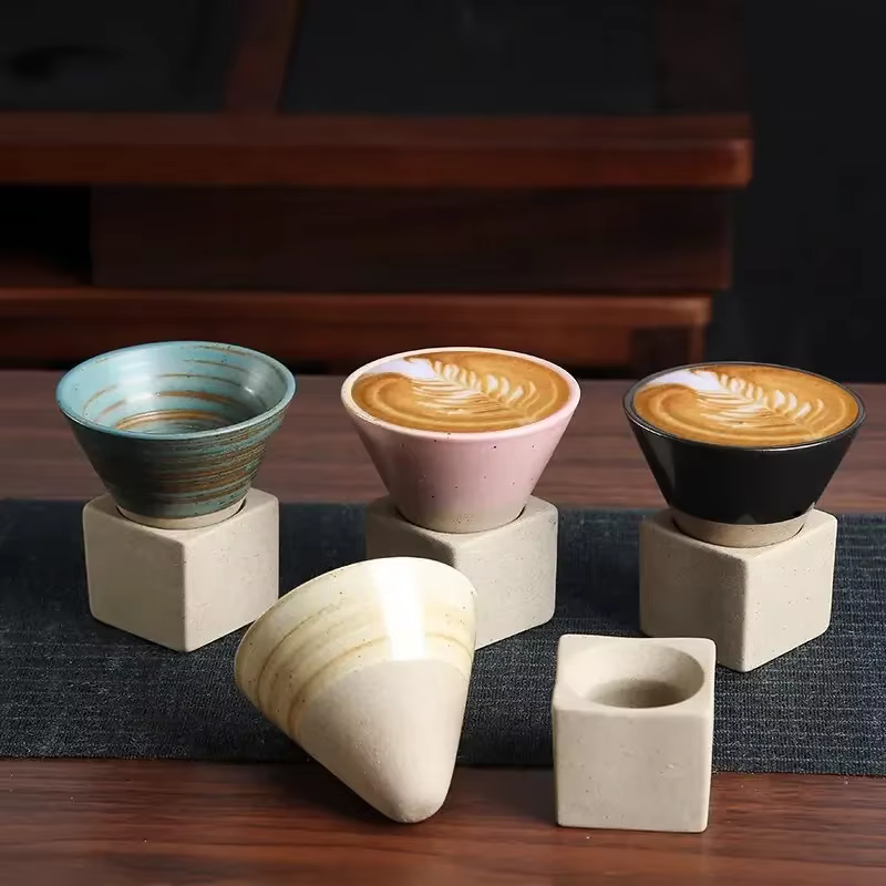 Tasse à thé en poterie brute de 100ML