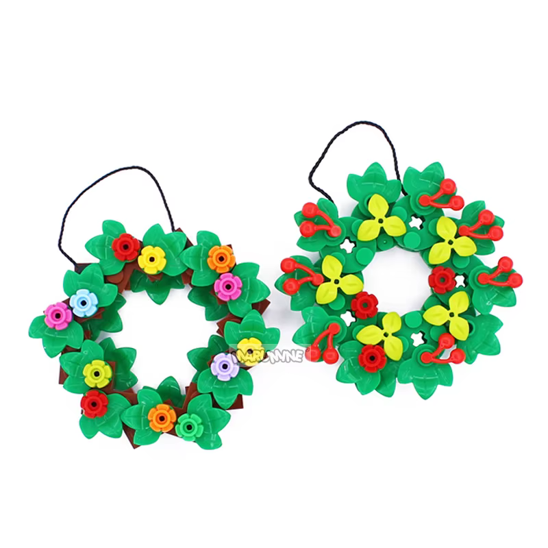Marumine 32607 1x1 plaque ronde avec 3 feuilles 100 pièces blocs de construction pièces MOC briques arbre plante Compatible assemble des particules
