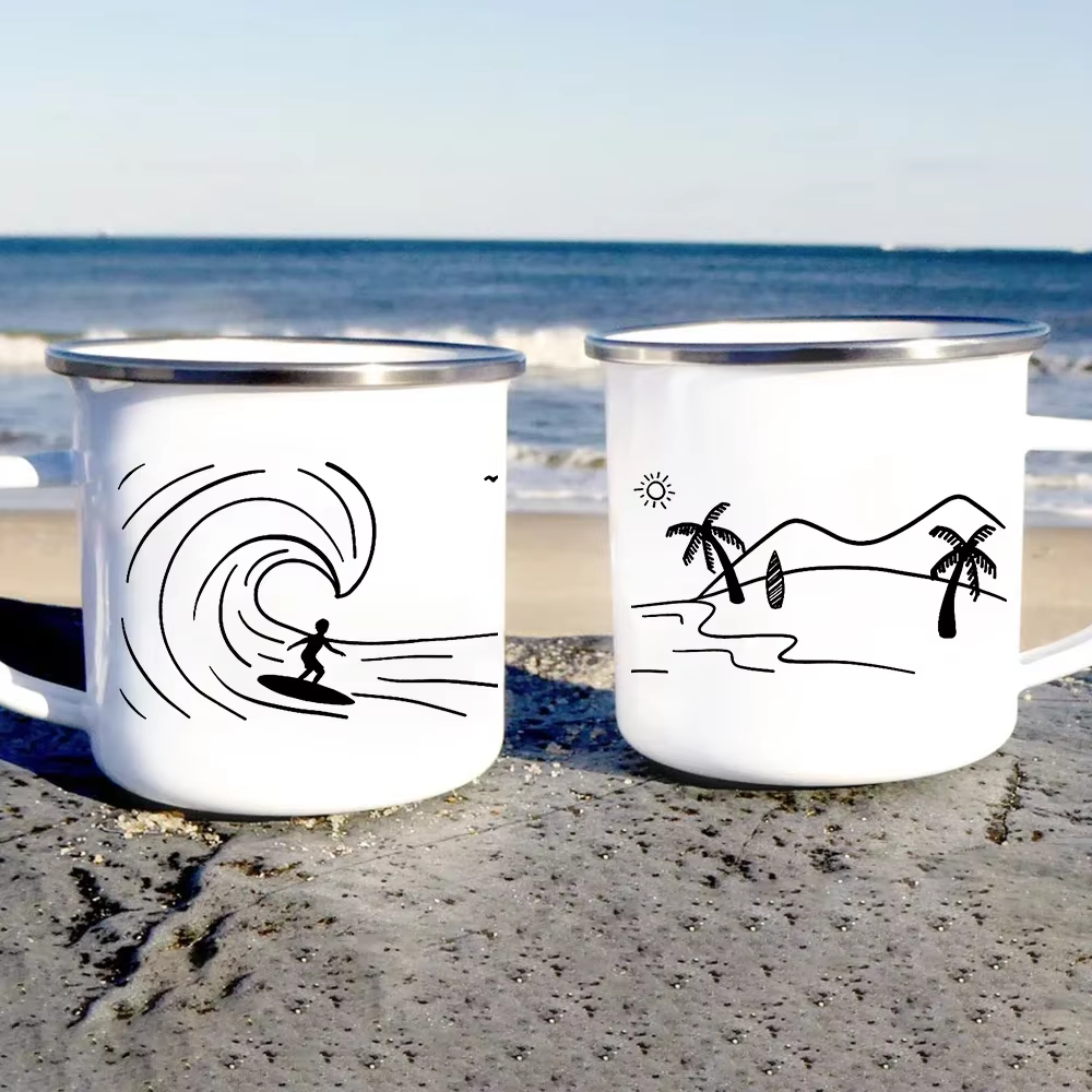 Tasse à café en émail personnalisée