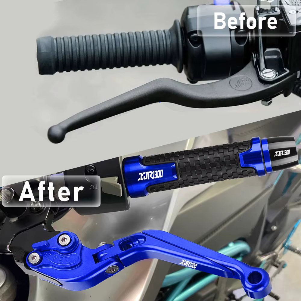 Leviers de Frein et d'Embrayage avec Poignée pour Moto YAMAHA, Accessoires pour XJR 1300 XJRlingRACER 2004-2016 2015 2014 2013 2012 2011 2010