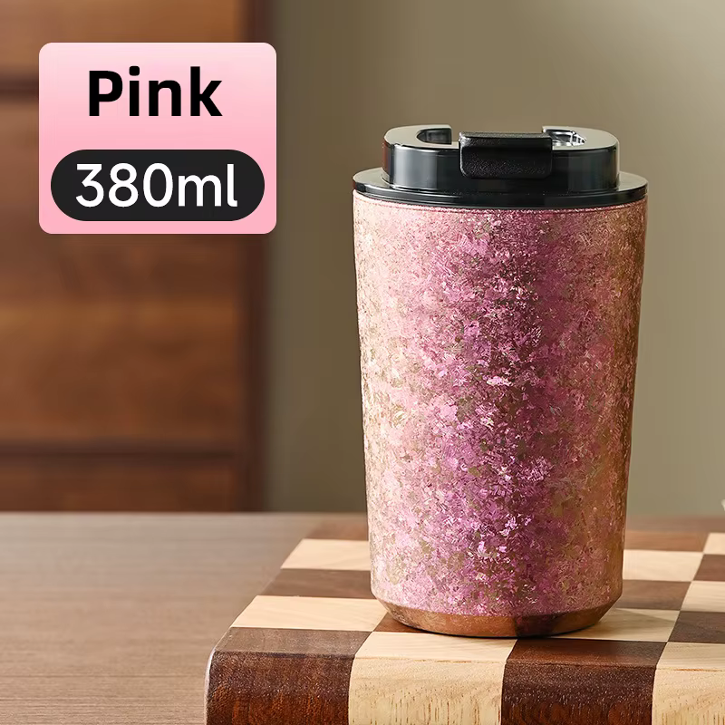 Tasses en titane tasse à café Double paroi Titan Thermos 380ML 12OZ thé bière lait tumblr isolé sous vide termos thermo
