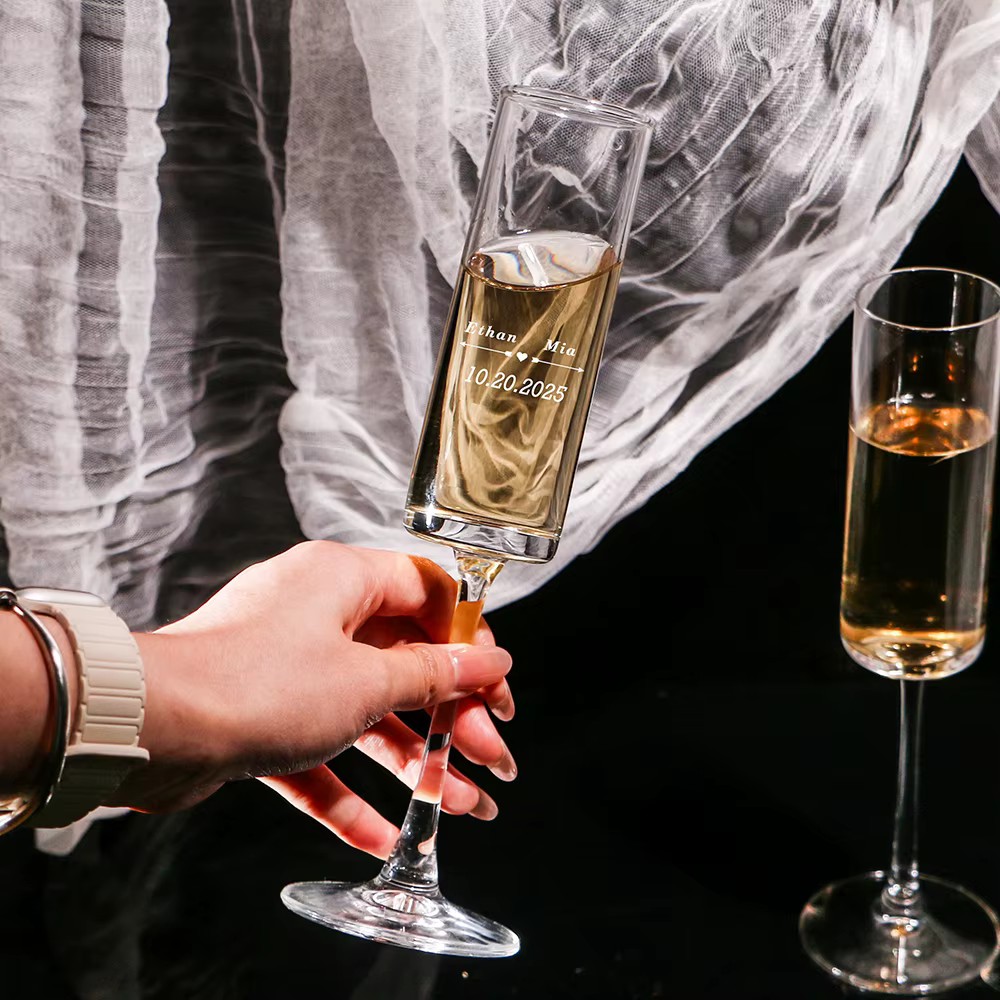 Flûte à Champagne de mariage personnalisée