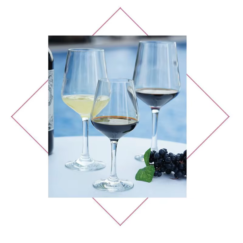 Verres à vin incassables pour l'extérieur