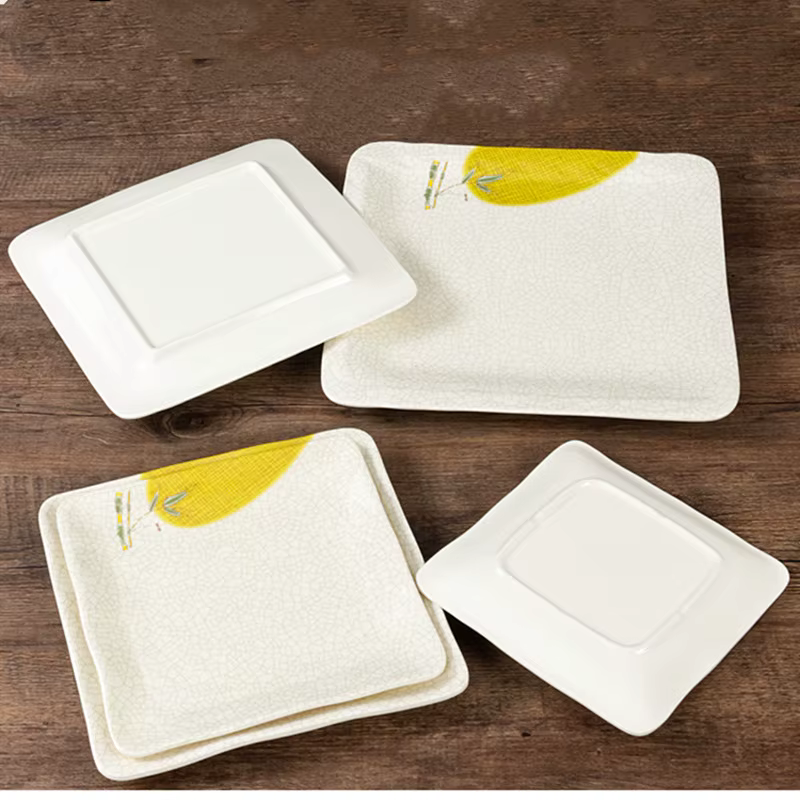 Assiette carrée en mélamine de haute qualité