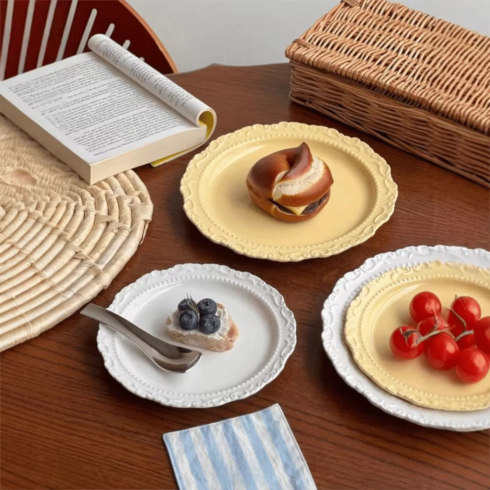 Assiette en Relief française au Design en relief