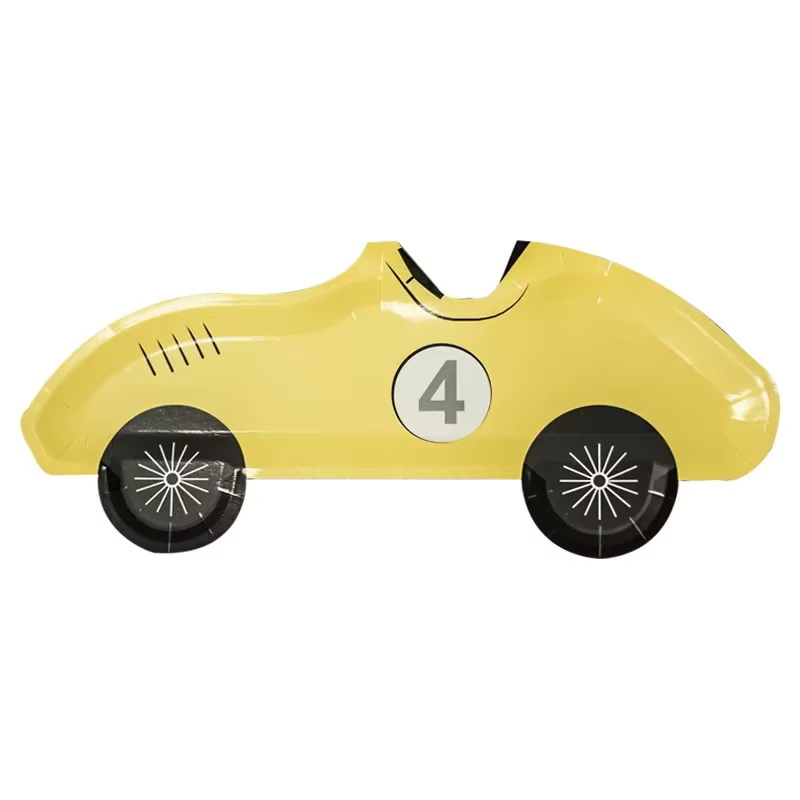 Assiettes en papier jetables en forme de voiture