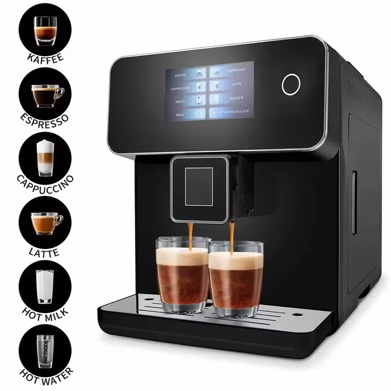 pour. Machine à café expresso italienne, commerciale, intelligente, entièrement automatique, écran tactile numérique, design universel, nouvelle conception, pour la maison