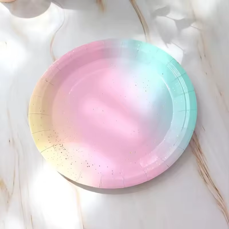 Ensemble de vaisselle arc-en-ciel