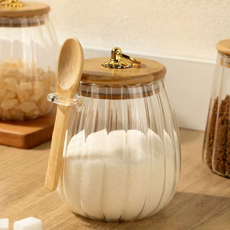 Récipient alimentaire bouteilles de stockage de cuisine pot hermétique en verre Grains thé