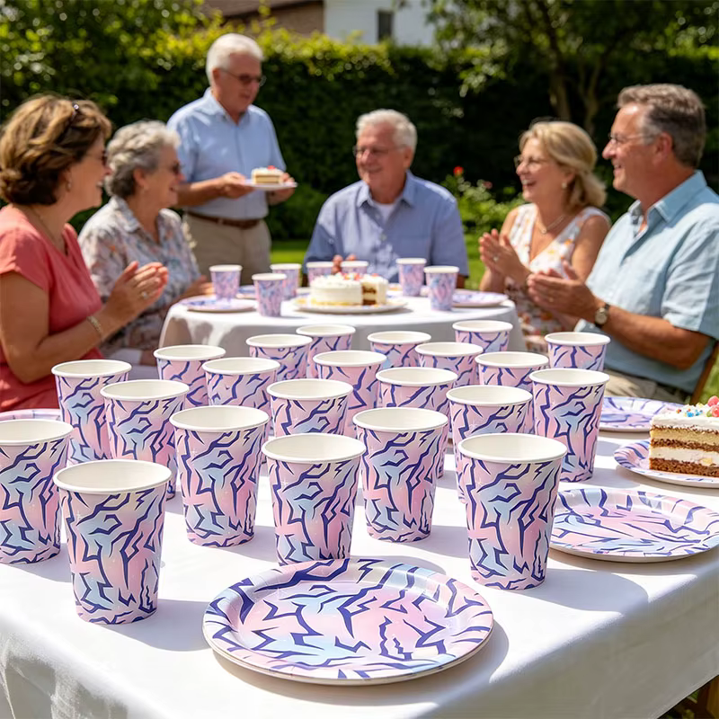 Ensemble de vaisselle créatif et tendance pour fête d'anniversaire