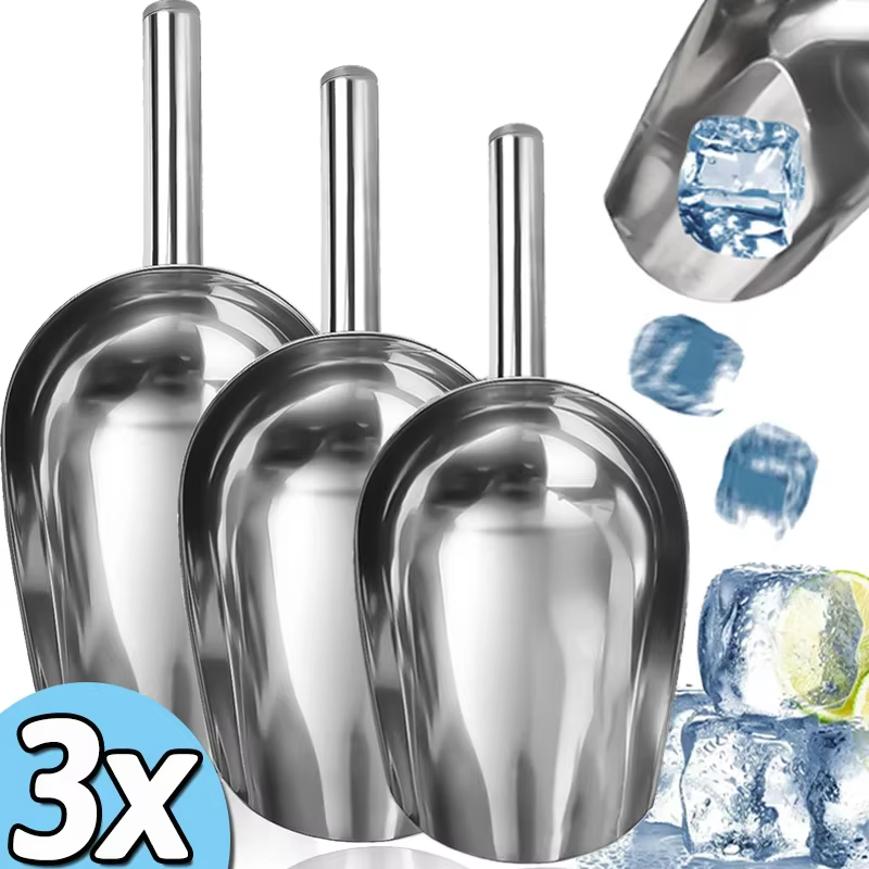 Pelle à glace multifonctionnelle en acier inoxydable
