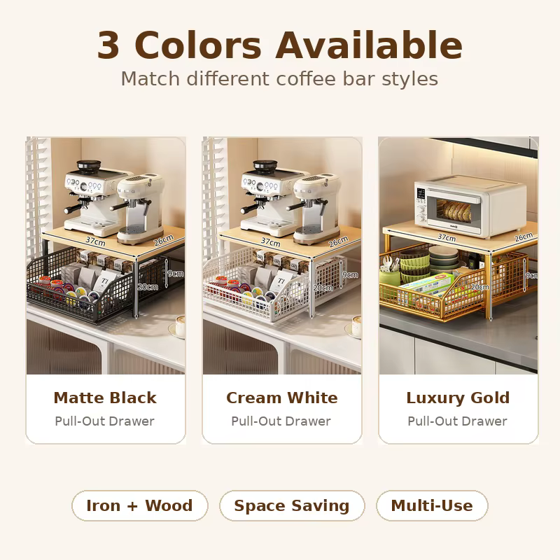 Étagère de rangement pour machine à café