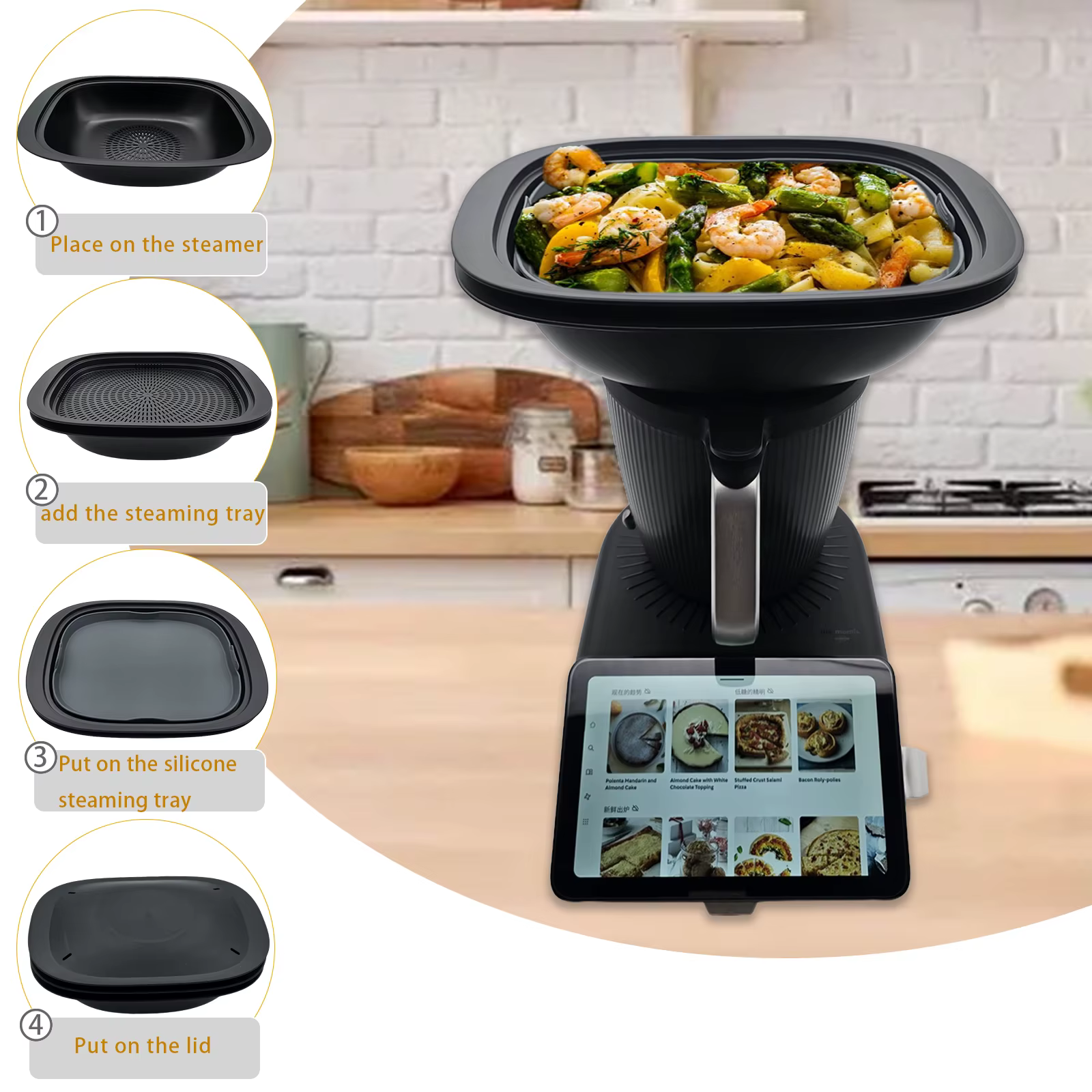 Plat à vapeur et à cuisson en silicone pour Thermomix TM5 TM6 TM31