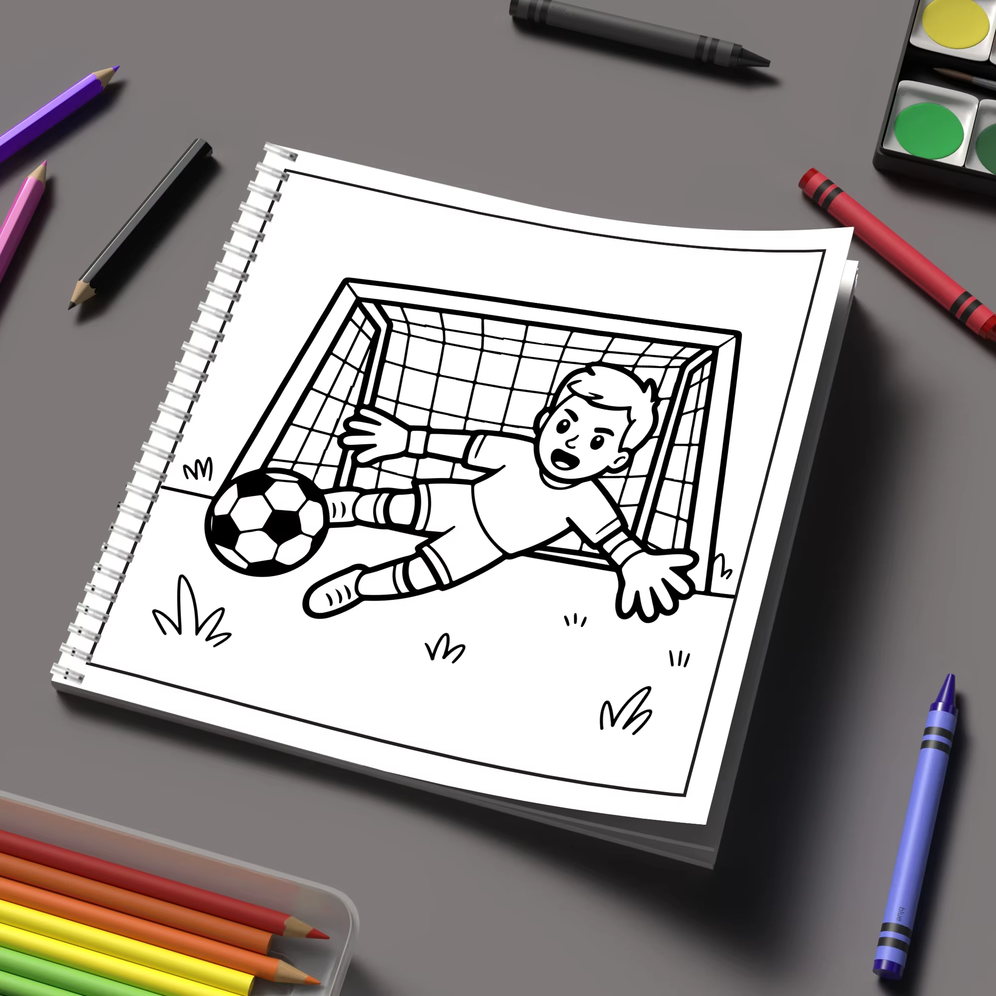 Livre de coloriage pour adultes Easy Soccer Bold-easy Patterns, livre de dessin mignon, cadeau idéal pour un anniversaire, la rentrée scolaire, fournitures artistiques