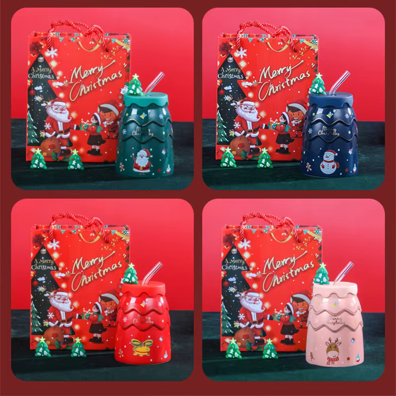 Tasses de Noël créatives en forme d'arbre de Noël