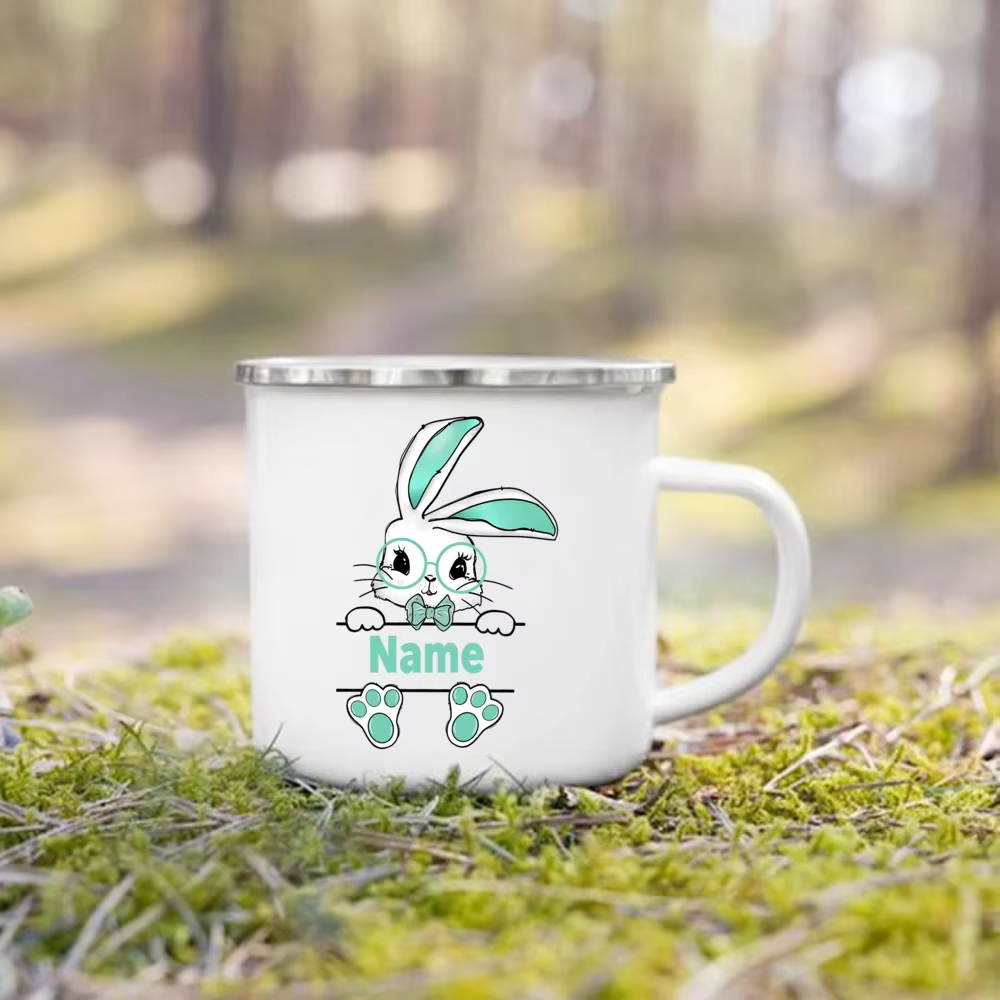 Tasses personnalisées en émail de pâques
