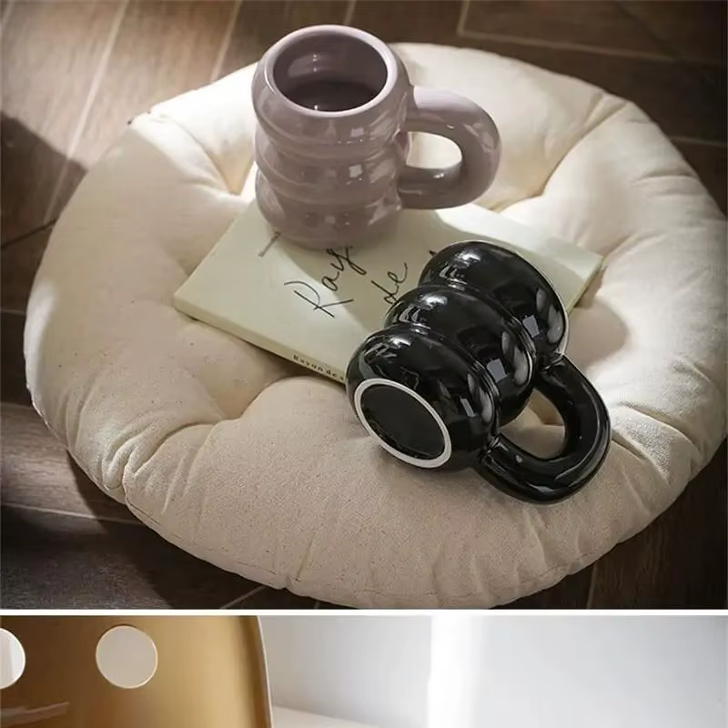 Mignon épaissir tasses d'eau en céramique café tasse à lait avec poignée 420Ml grande