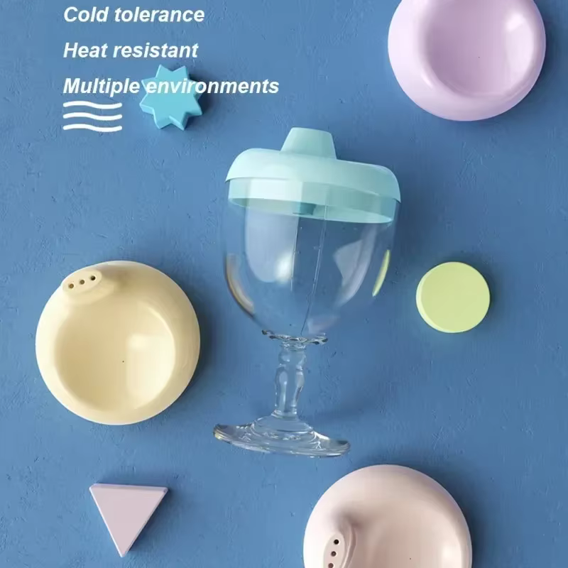 Nouveauté verre à vin en forme de Sippy tasse avec couvercle 150ml bébé apprentissage bouteille à boire enfants Toldder biberon d'allaitement gobelets d'alimentation pour nourrissons