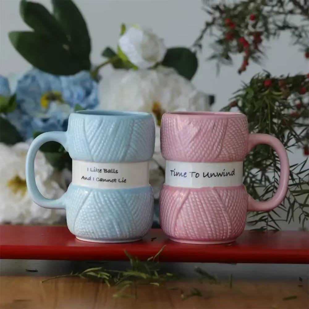 Tasse à café en céramique de Style tricot chaud