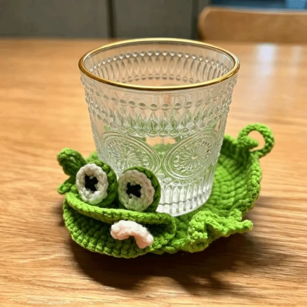 Sous-verres en crochet pressable en forme d'écureuil