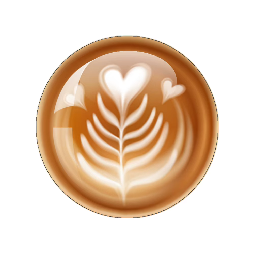 Café Latte sculpture coeur d'amour 12 pièces un ensemble 10mm/18mm/20mm/25mm/40mm rond Photo verre Cabochon démo dos plat faisant trouver