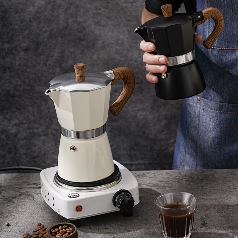 Cafetière moka italienne manuelle en alliage de Style dinde, 150ml