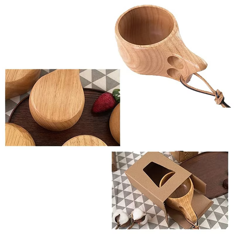 8Pack tasse en bois de Style nordique Kuksa