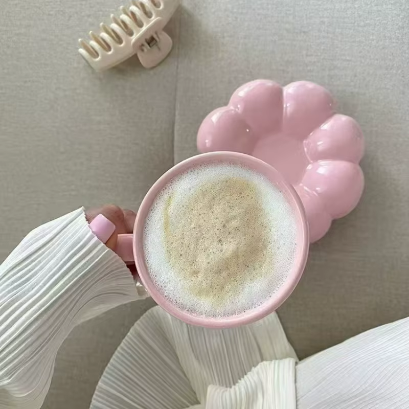 Ensemble d'assiettes de tasse à café en céramique