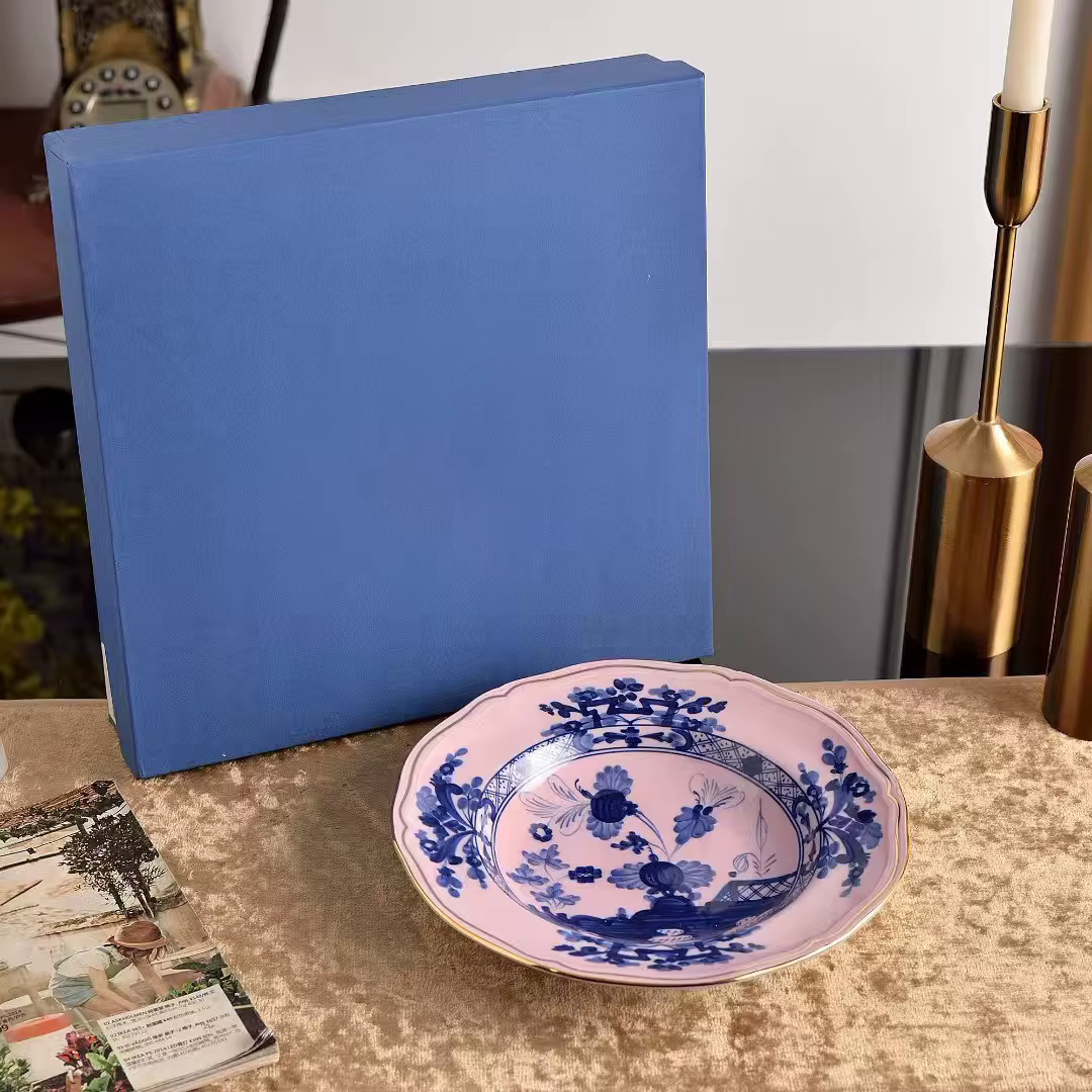 Assiette à soupe ronde en céramique de la série orientale haut de gamme