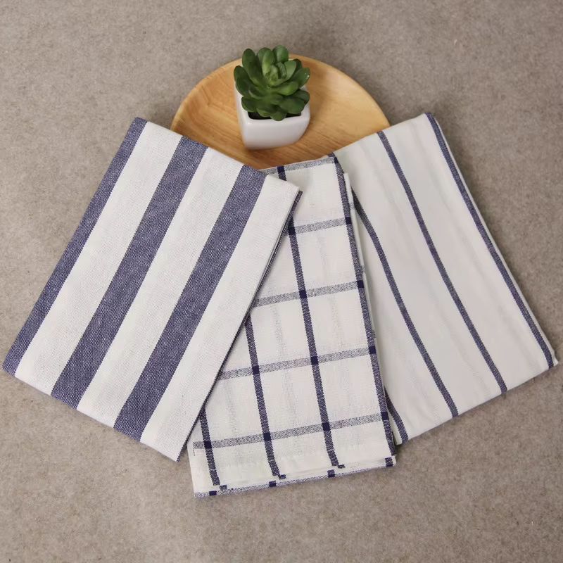 Quepolymer-Serviettes de table en coton de style méditerranéen classique