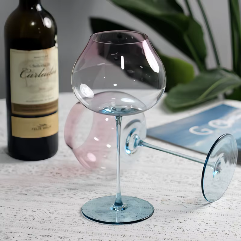 Ensemble de 2 verres à vin rouge à dégradé de grande capacité de 750 ml