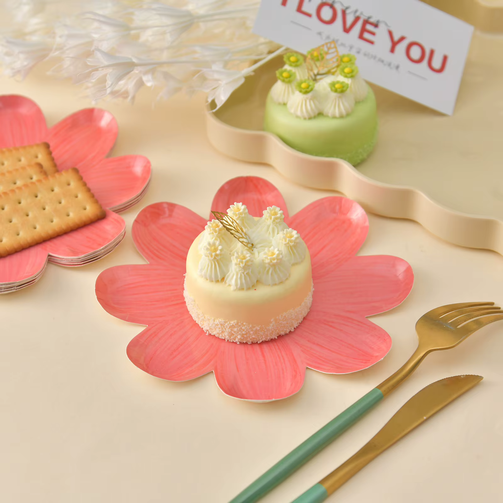 Assiette en papier jetable marguerite
