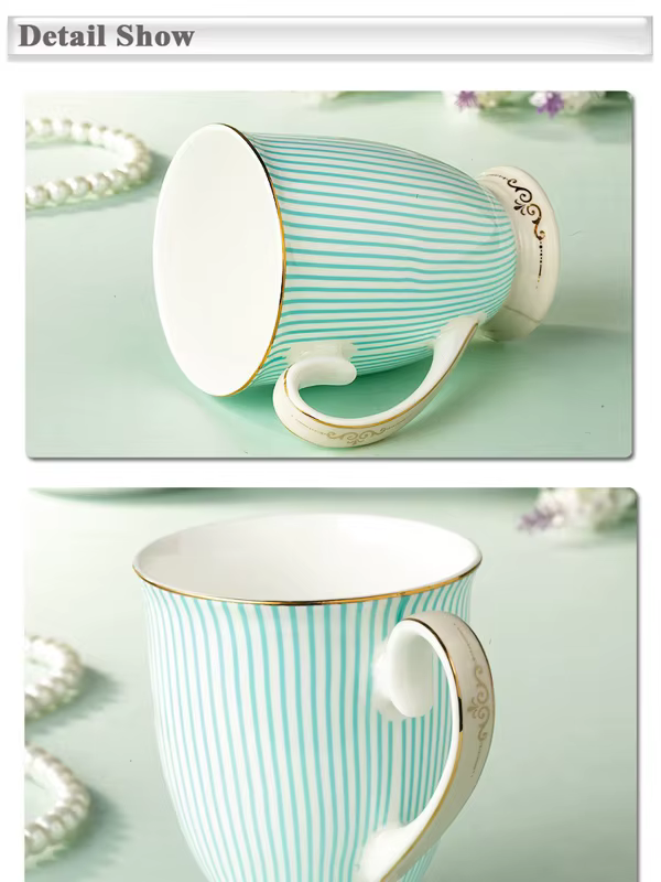 Tasses à thé élégantes en céramique purifiée britannique