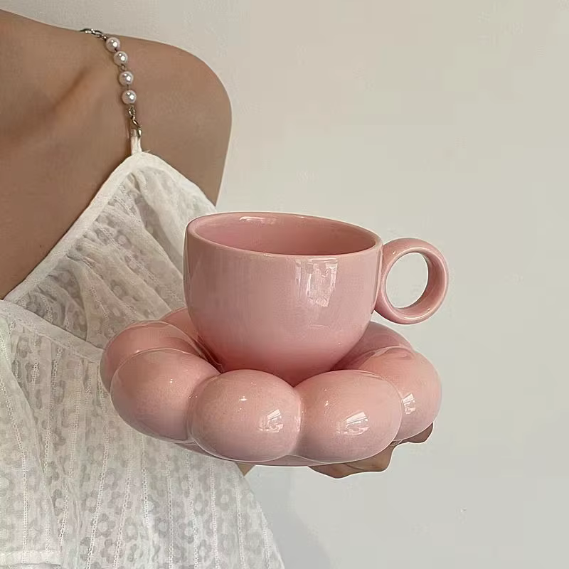 Ensemble d'assiettes de tasse à café en céramique