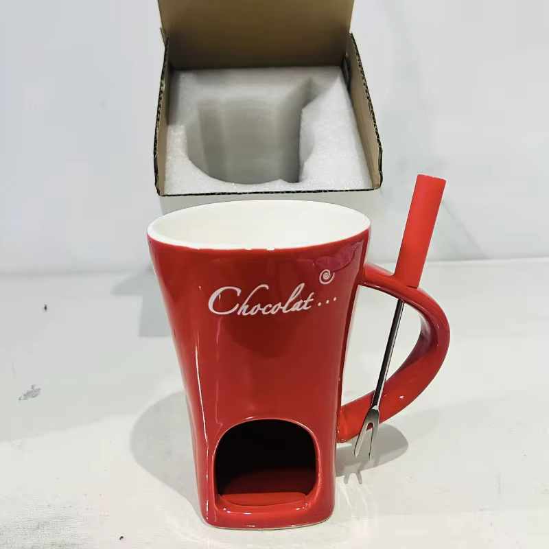 Mug en céramique européen pour faire fondre le chocolat et le fromage