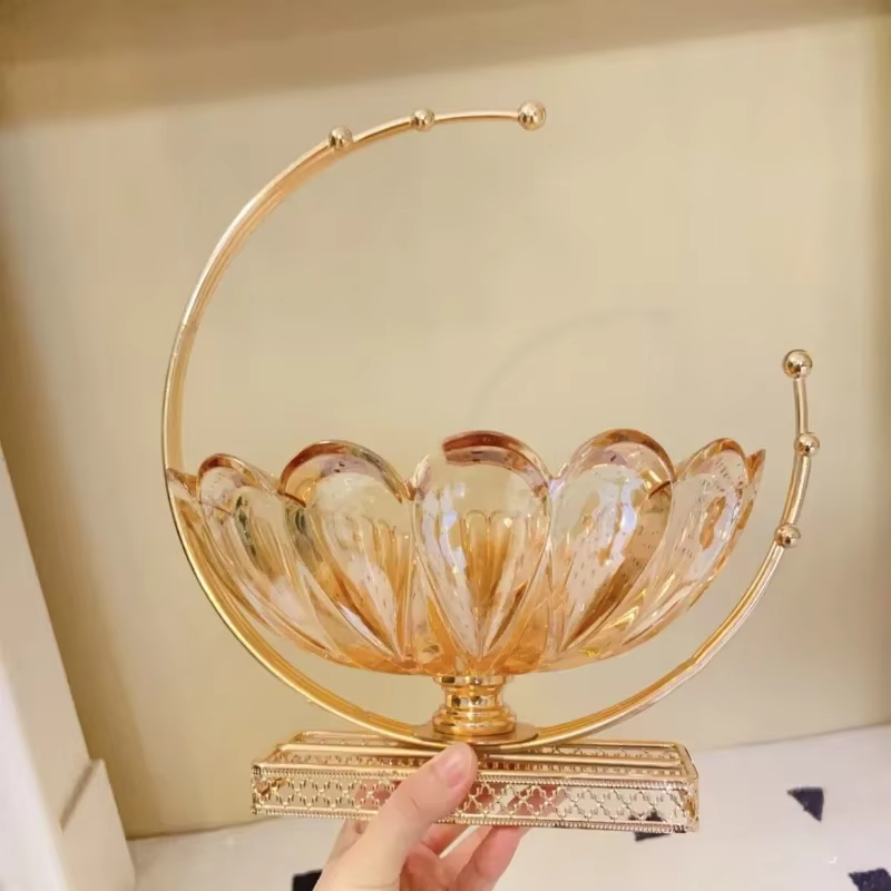 Filles à Fruits en Métal et Verre