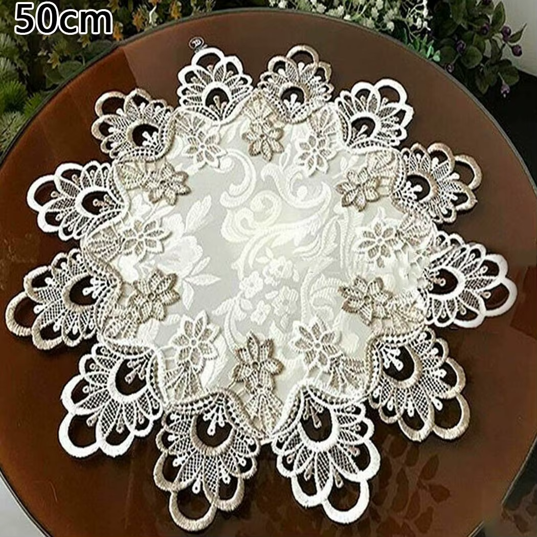Nappe en tissu moderne européen avec garniture en dentelle