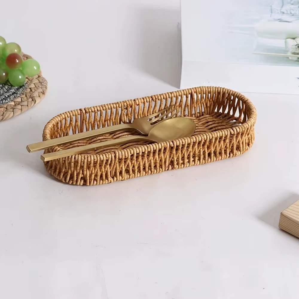 Panier de rangement ovale pour vaisselle