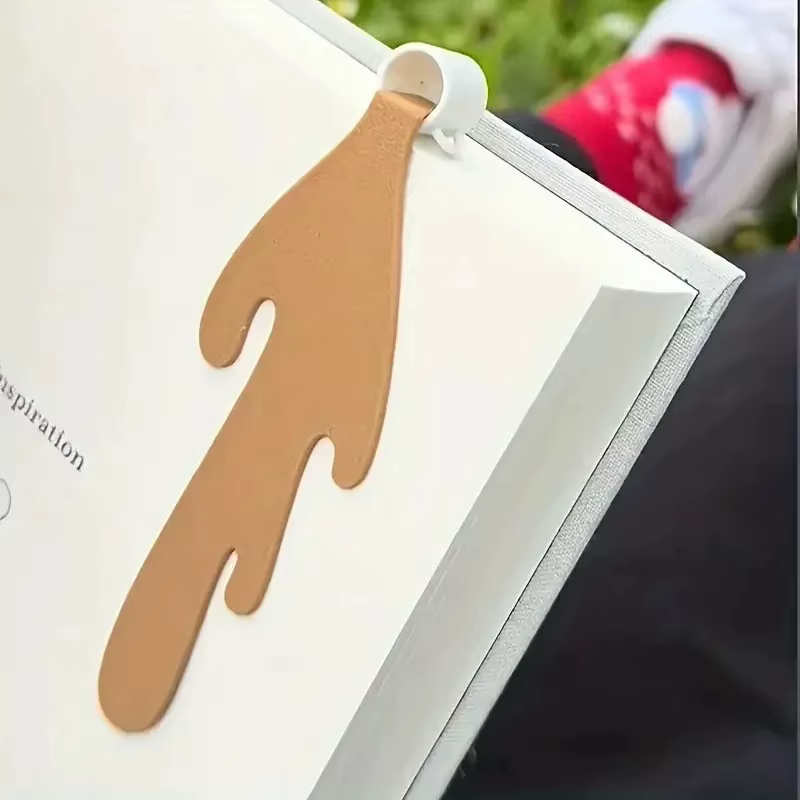 Marque-page créatif en forme de tasse à café 2026, en cuir PU, cadeau amusant pour les amateurs de livres et les passionnés de café