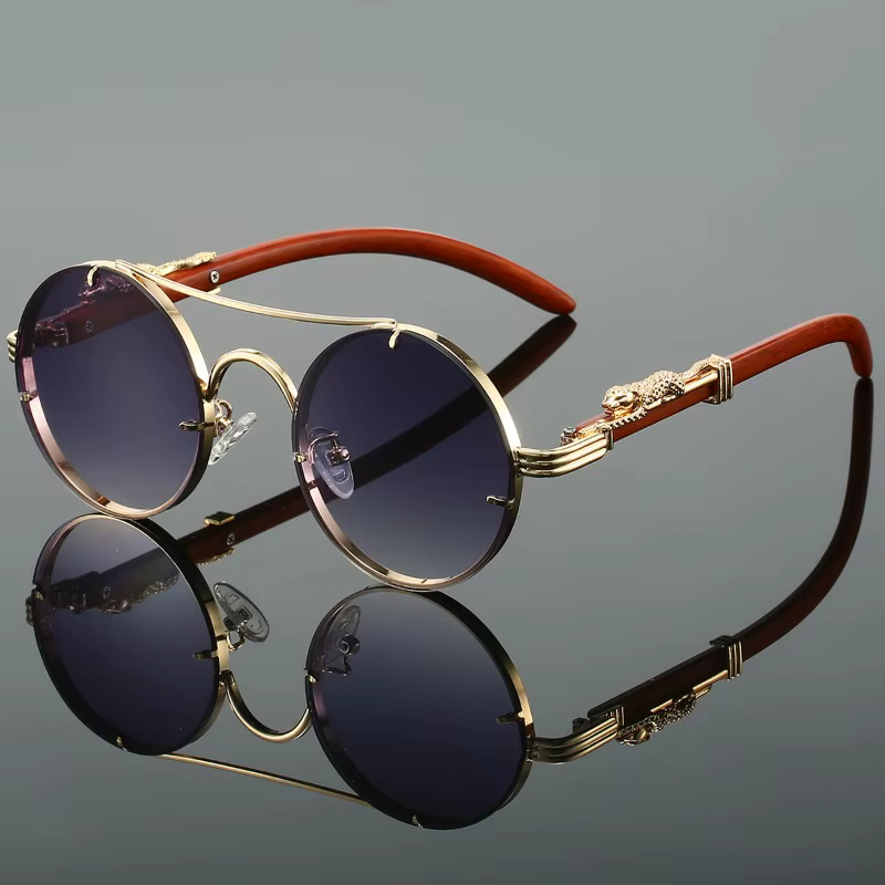 Lunettes de soleil rondes Vintage pour hommes et femmes, mode Double pont, nuances multicolores, rétro, marque tendance, Design de luxe